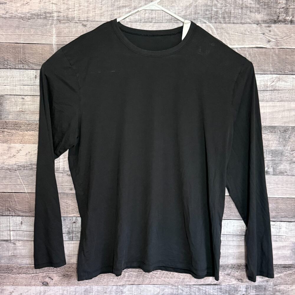 Lululemon Fundamental Long Sleeve Shirt Mens XL Black Athleisure Yoga